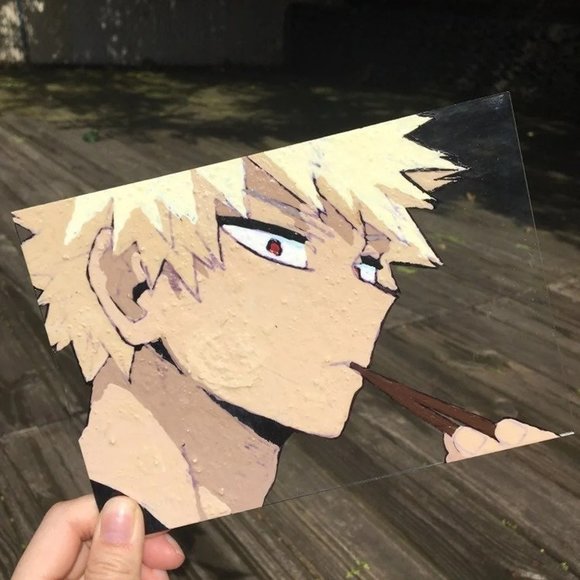 MHA Bakugo Katsuki Glass Painting - Picture 2 of 5